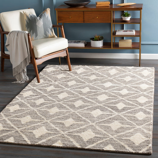 Alfombra decorativa de lana hecha a mano Fez FEZ-2303 de 2' x 3'