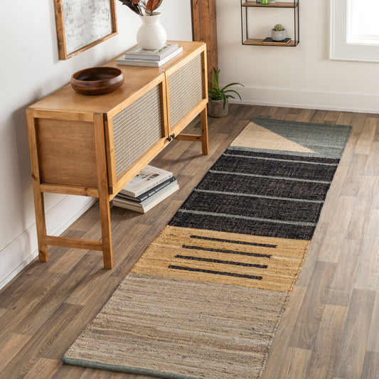 Alfombra de corredor hecha a mano Fulham FHM-2301 de 2,4 m