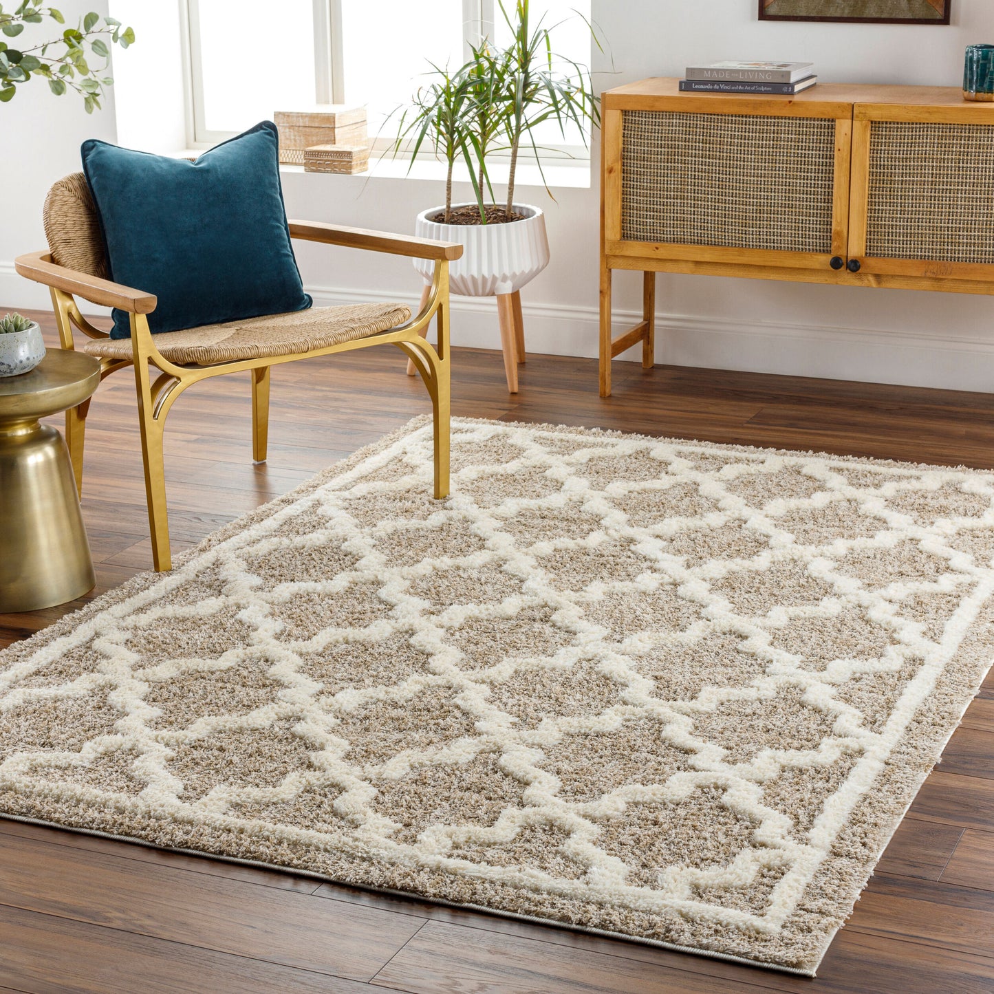 Florida FLD-2302 5' x 7' Machine Woven Area Rug