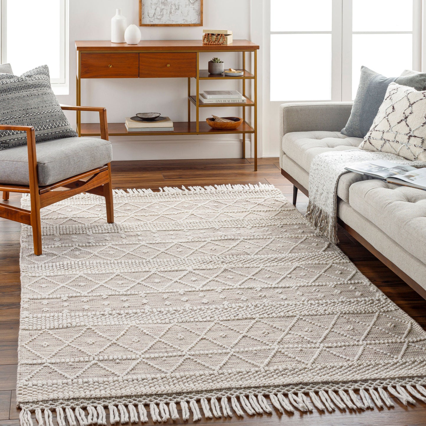 Fleur FLE-2306 6' x 9' Handmade Recyled Area Rug