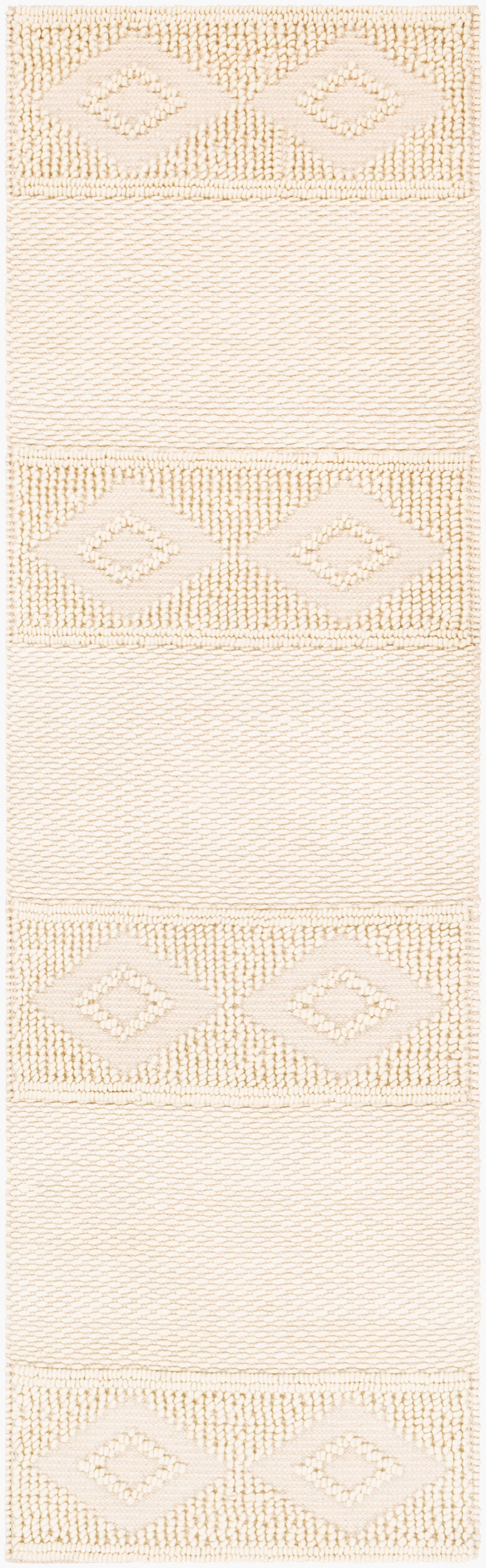 Alfombra de corredor hecha a mano Farmhouse Neutrals FLS-2300 de 2,4 m