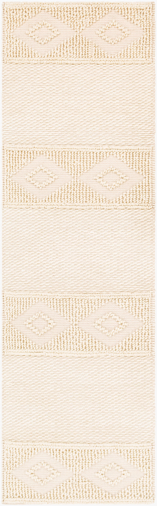 Alfombra de corredor hecha a mano Farmhouse Neutrals FLS-2300 de 2,4 m