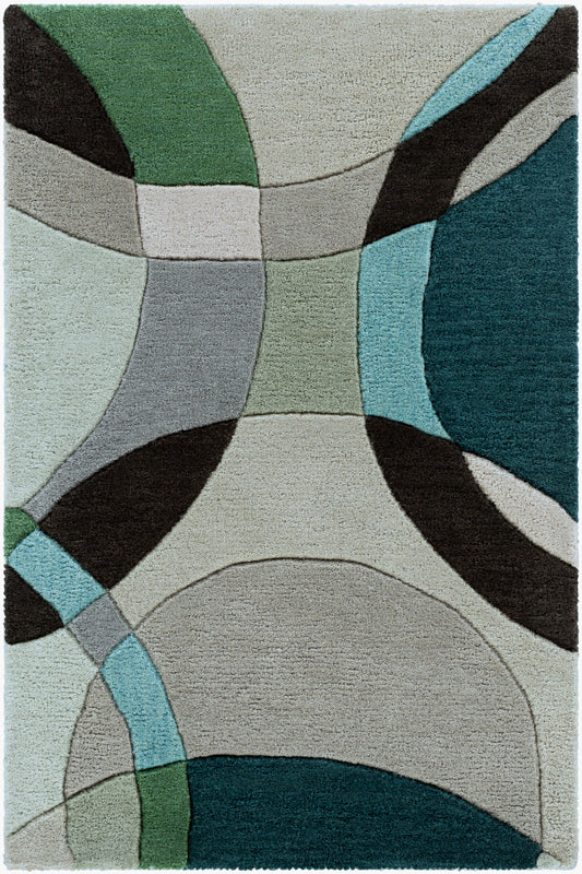 Alfombra decorativa de lana hecha a mano Forum FM-7157 de 2' x 3'