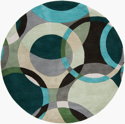 Forum FM-7157 4ft Round Handmade Wool Accent Rug