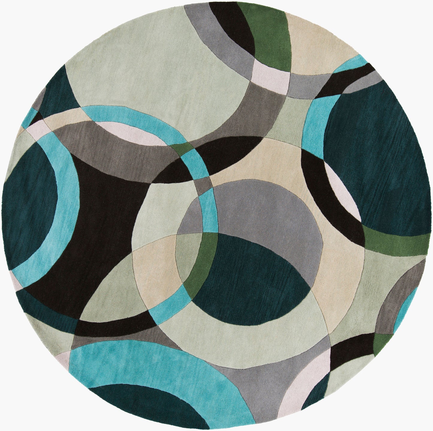 Forum FM-7157 8ft Round Handmade Wool Area Rug