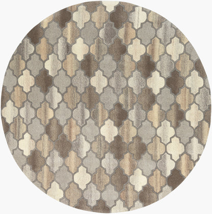 Forum FM-7208 4ft Round Handmade Wool Accent Rug
