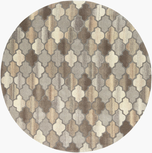 Forum FM-7208 4ft Round Handmade Wool Accent Rug