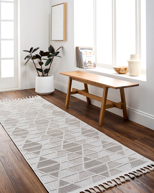 Finland FND-2301 7ft Runner Machine Woven Runner Rug