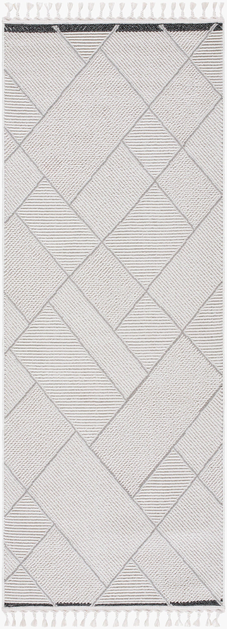 Finland FND-2303 7ft Runner Machine Woven Runner Rug