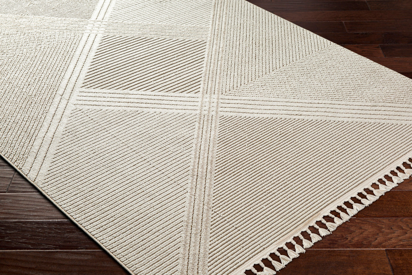 Finland FND-2304 7ft Runner Machine Woven Runner Rug