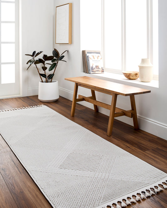 Finland FND-2304 7ft Runner Machine Woven Runner Rug