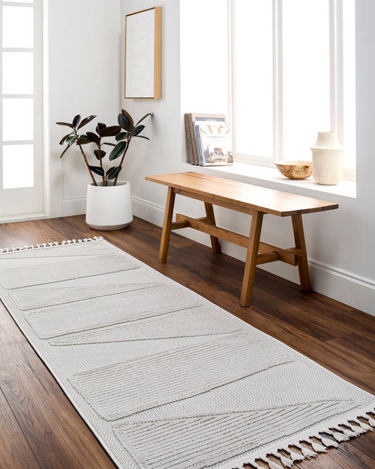 Finland FND-2306 7ft Runner Machine Woven Runner Rug