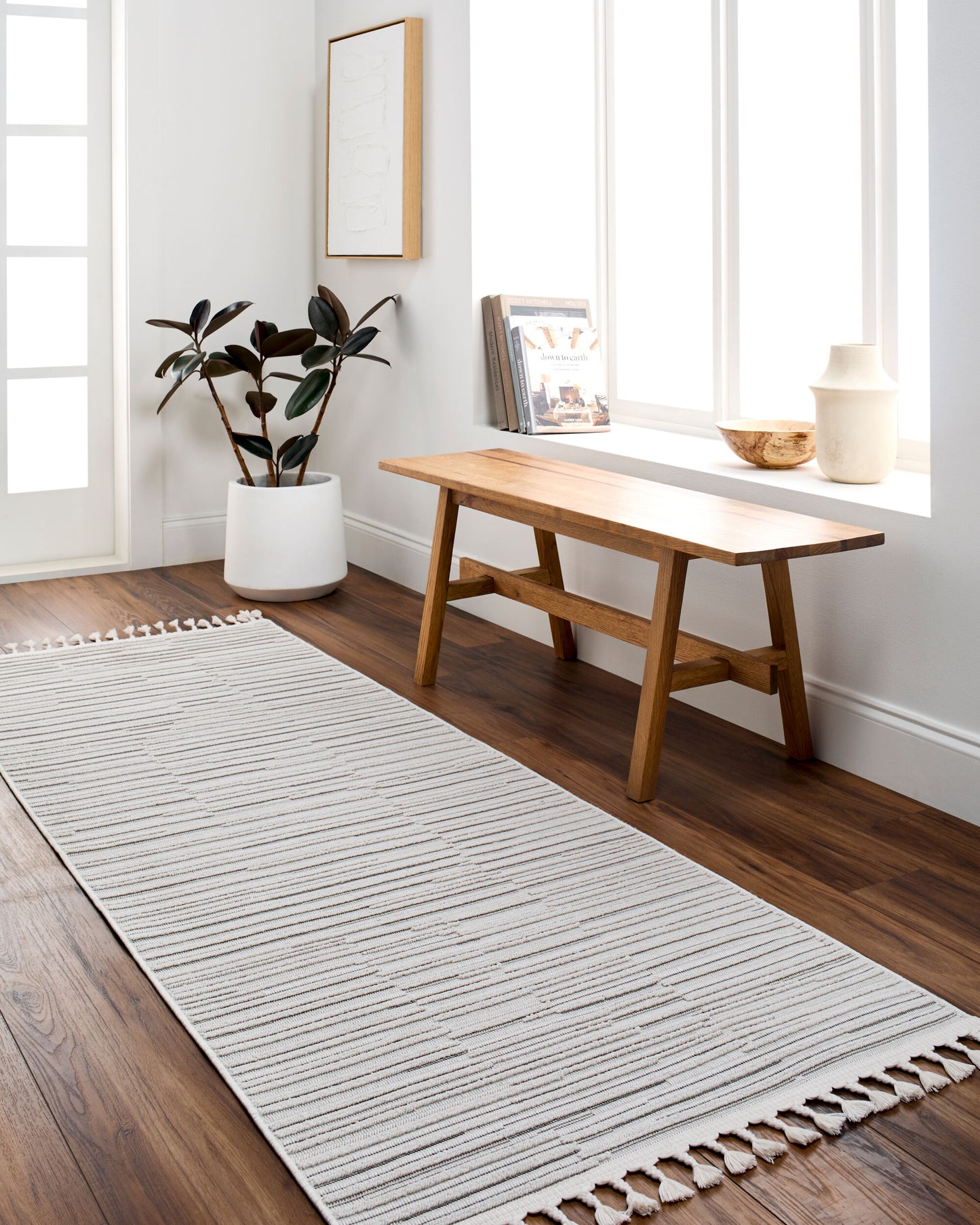 Finland FND-2311 7ft Runner Machine Woven Runner Rug