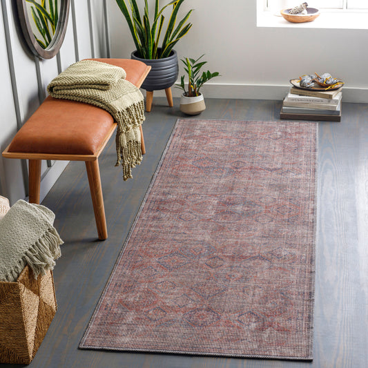 Farrell FRL-2301 7ft Runner Machine Woven Washable Runner Rug