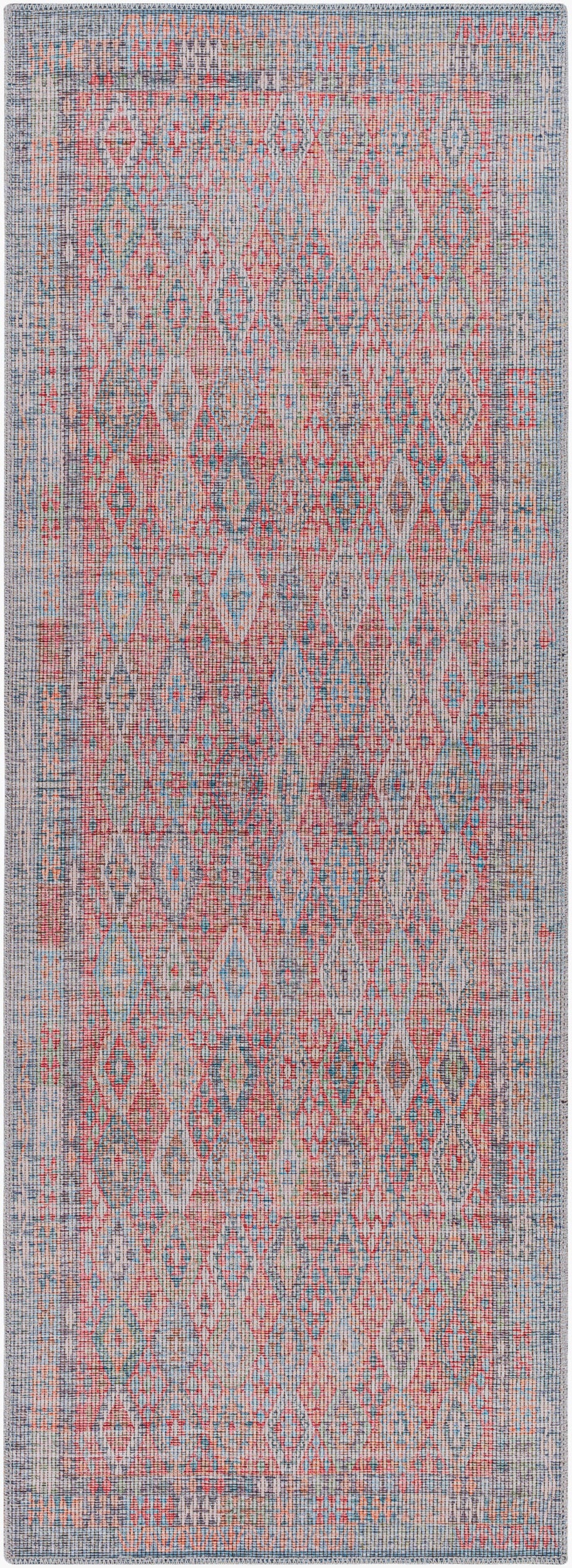 Farrell FRL-2303 7ft Runner Machine Woven Washable Runner Rug
