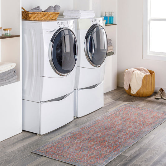 Farrell FRL-2303 12ft Runner Machine Woven Washable Runner Rug