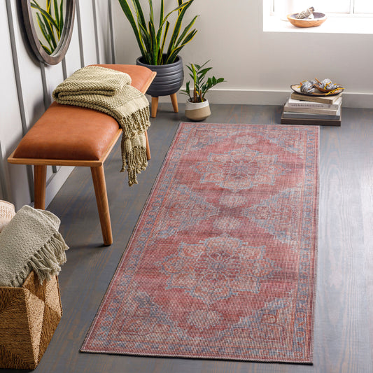 Farrell FRL-2304 12ft Runner Machine Woven Washable Runner Rug