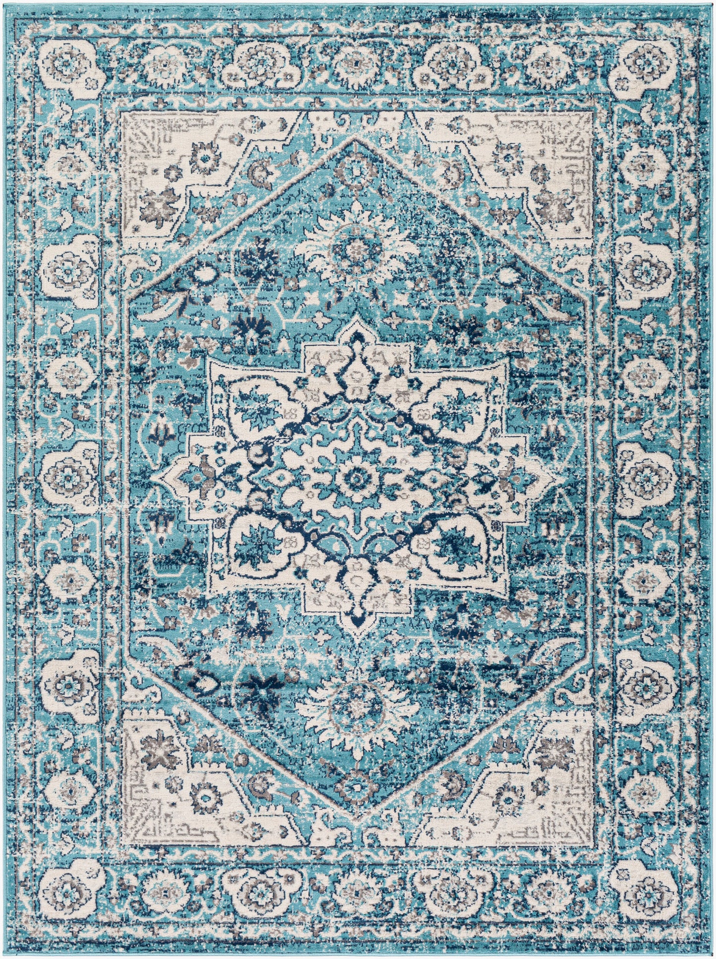 Floransa FSA-2319 6' x 9' Machine Woven Area Rug