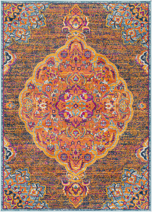 Floransa FSA-2321 5' x 7' Machine Woven Area Rug