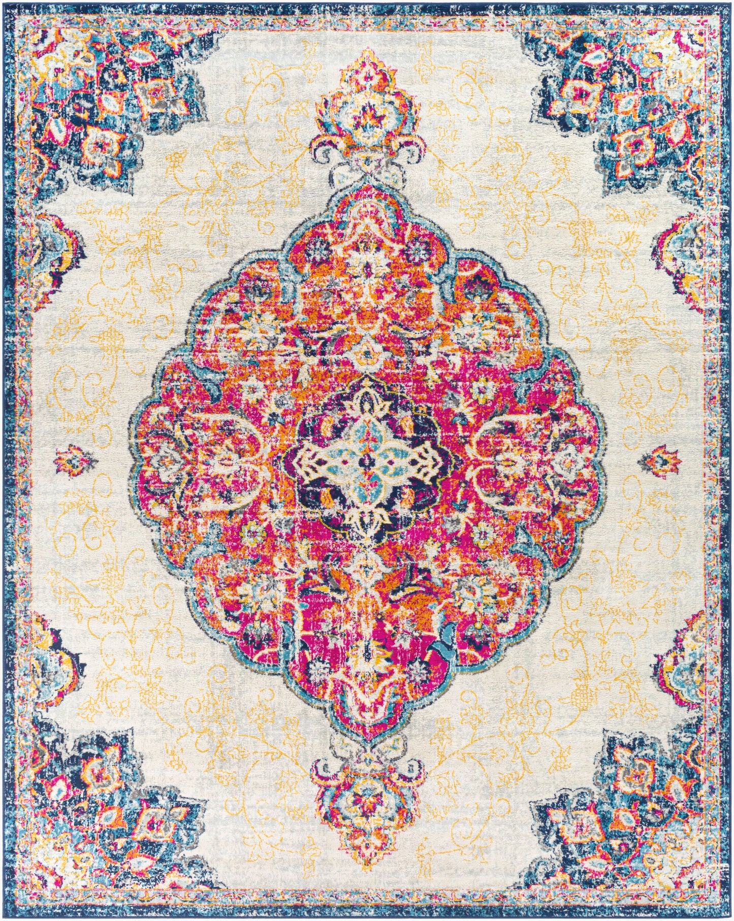 Floransa FSA-2322 6' x 9' Machine Woven Area Rug