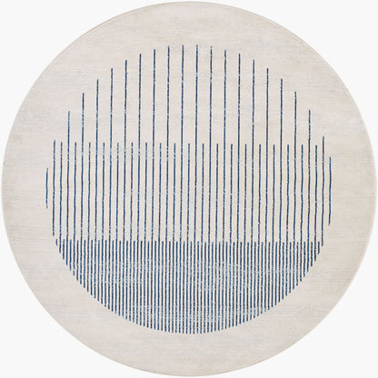 Floransa FSA-2369 8ft Round Machine Woven Area Rug