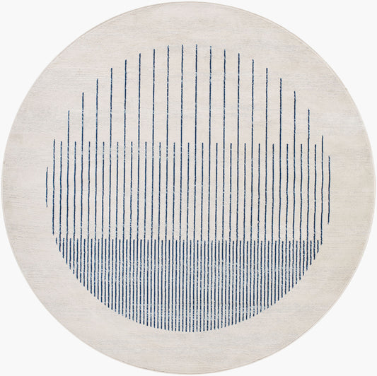 Floransa FSA-2369 8ft Round Machine Woven Area Rug