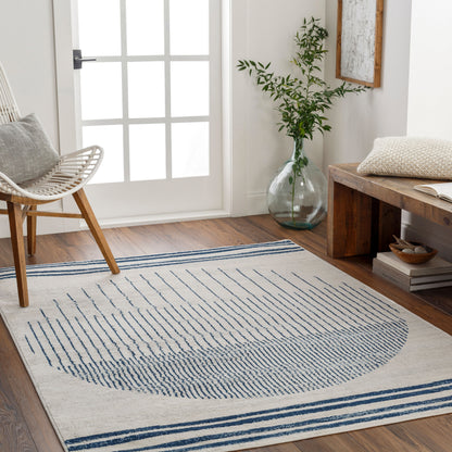 Floransa FSA-2369 6ft Square Machine Woven Area Rug