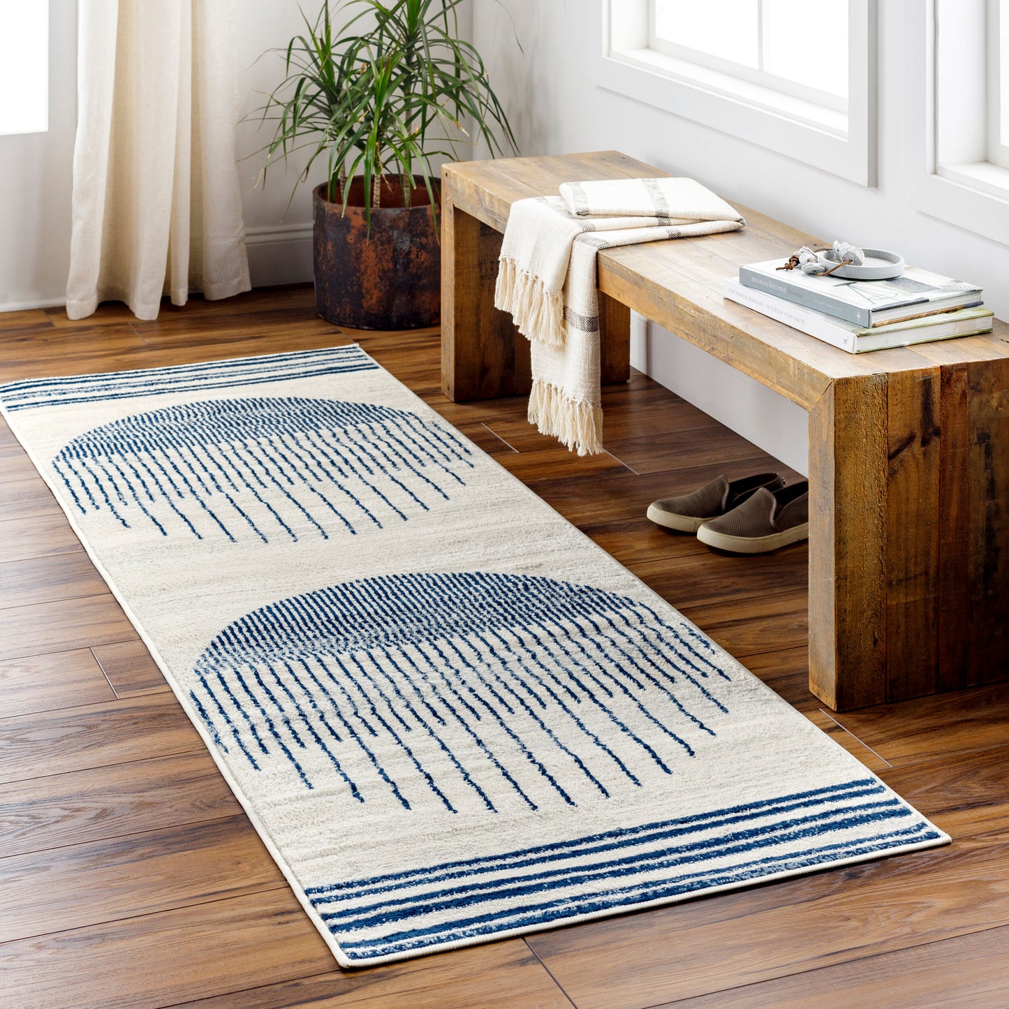 Floransa FSA-2369 10ft Runner Machine Woven Runner Rug