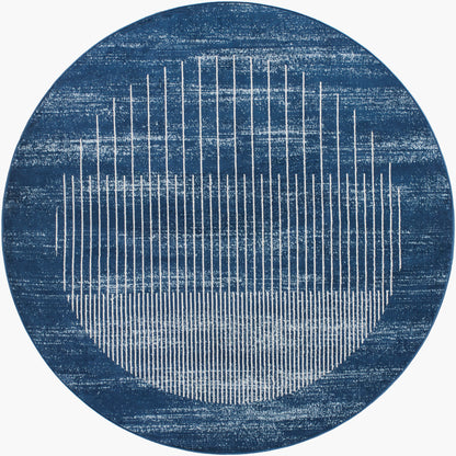 Floransa FSA-2371 8ft Round Machine Woven Area Rug