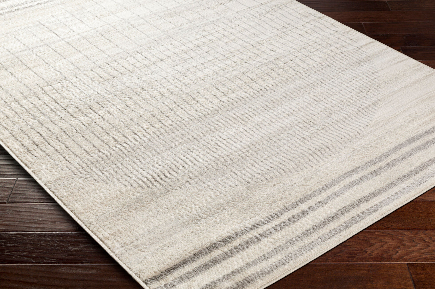 Floransa FSA-2373 6ft Square Machine Woven Area Rug