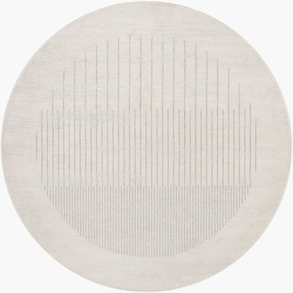 Floransa FSA-2373 6ft Round Machine Woven Area Rug