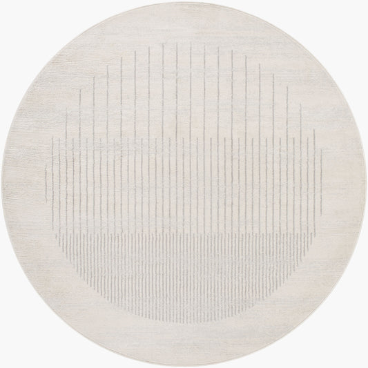 Floransa FSA-2373 8ft Round Machine Woven Area Rug