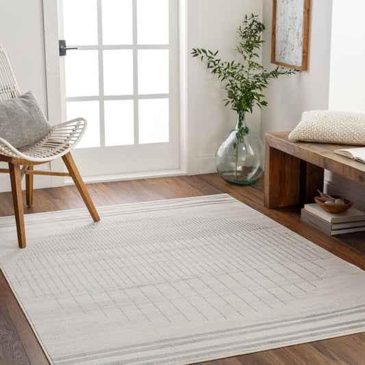 Floransa FSA-2373 6ft Square Machine Woven Area Rug