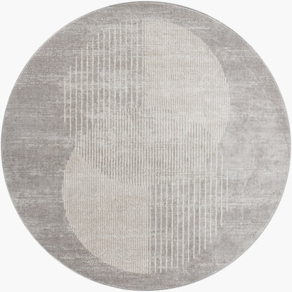 Floransa FSA-2375 8ft Round Machine Woven Area Rug