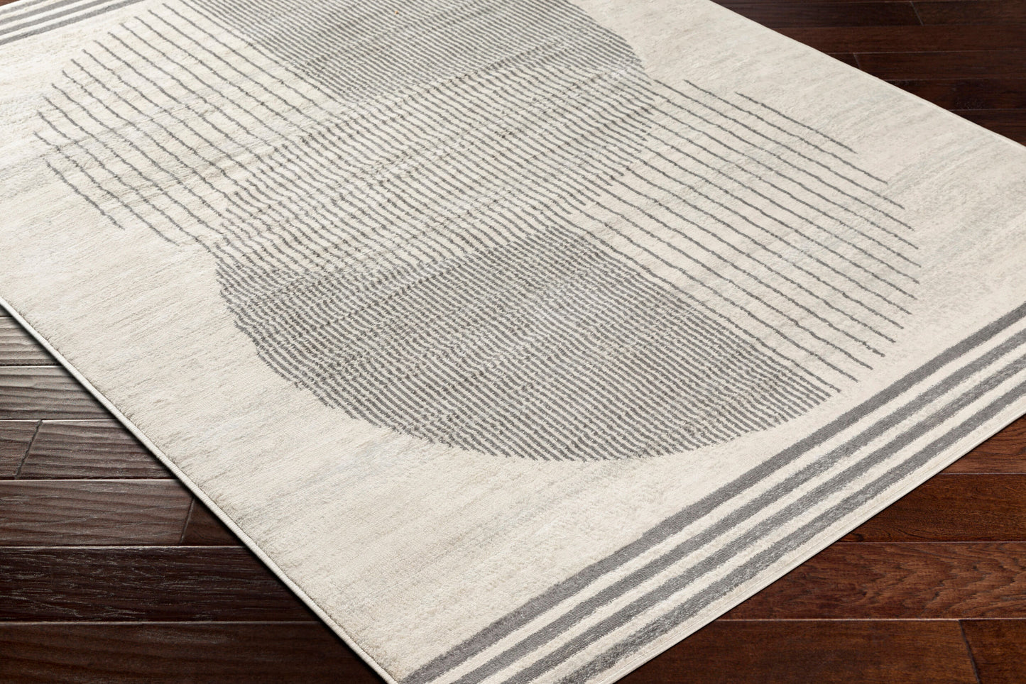 Floransa FSA-2377 6ft Square Machine Woven Area Rug