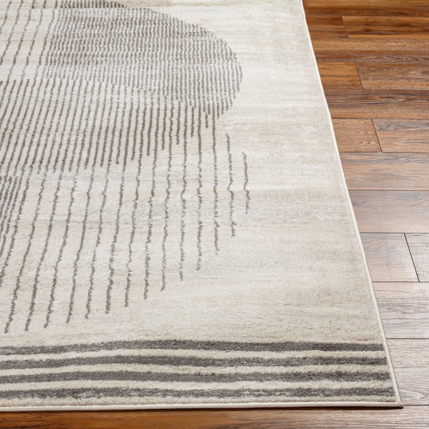 Floransa FSA-2377 6ft Square Machine Woven Area Rug