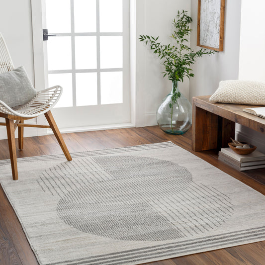 Floransa FSA-2378 8ft Square Machine Woven Area Rug