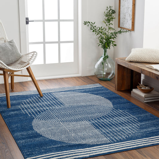 Floransa FSA-2380 6ft Square Machine Woven Area Rug