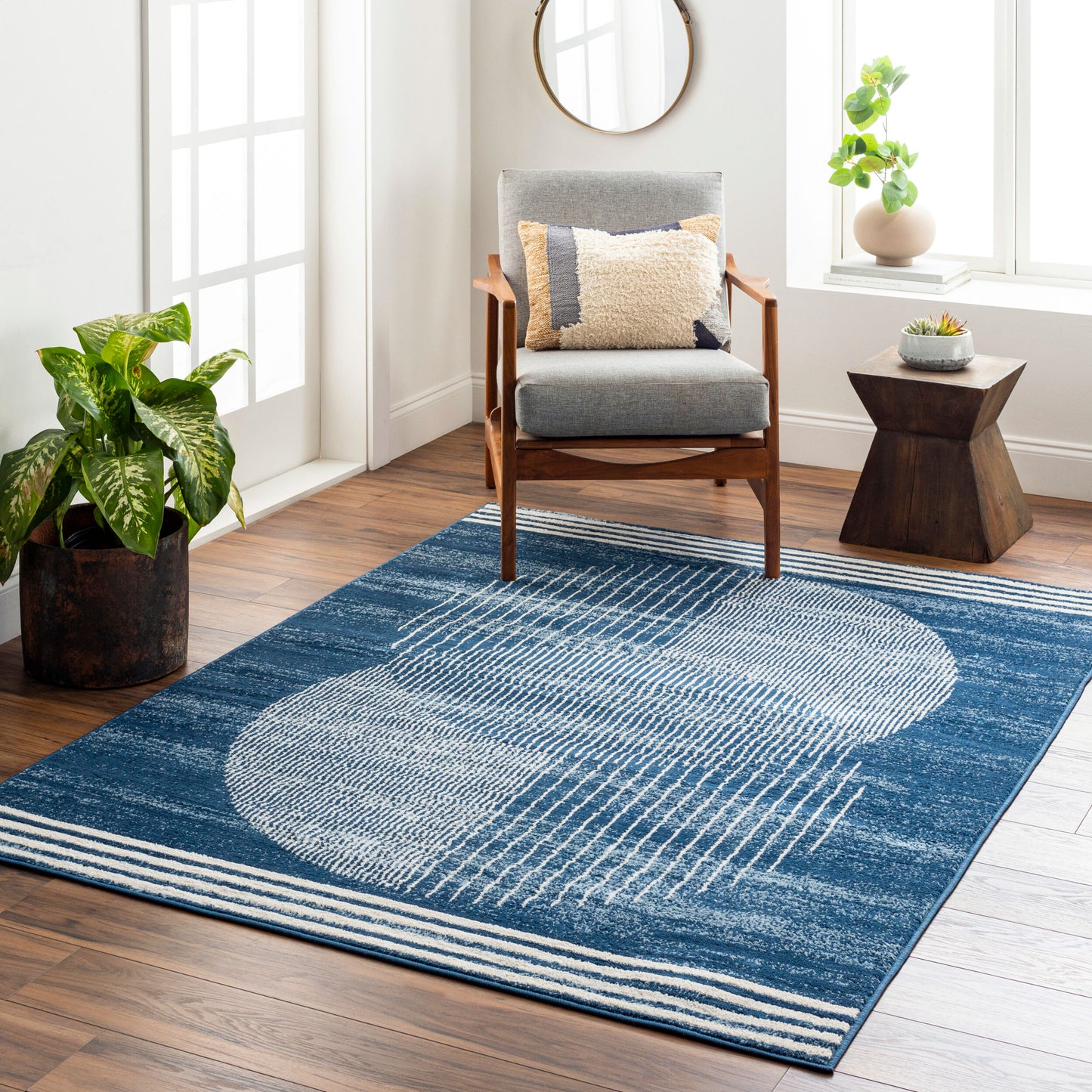 Floransa FSA-2380 5' x 7' Machine Woven Area Rug