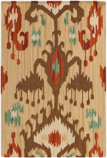 Alfombra decorativa de lana hecha a mano Frontier FT-113 de 2' x 3'