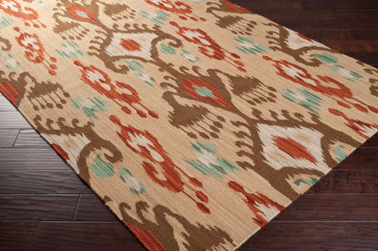 Alfombra decorativa de lana hecha a mano Frontier FT-113 de 2' x 3'