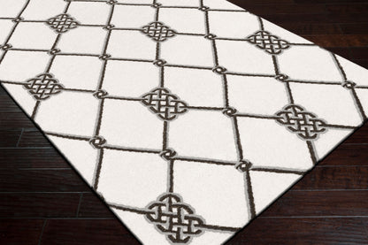 Alfombra decorativa de lana hecha a mano Frontier FT-181 de 2' x 3'