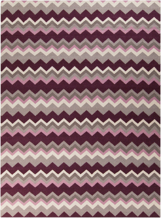 Alfombra de lana hecha a mano Frontier FT-268 de 8' x 11'
