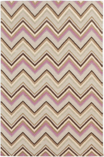 Alfombra decorativa de lana hecha a mano Frontier FT-304 de 3' x 5'