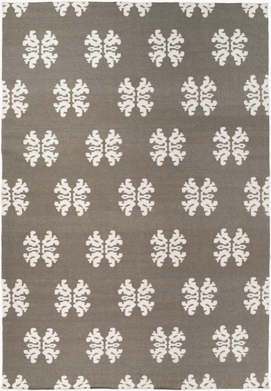 Alfombra de lana hecha a mano Frontier FT-360 de 8' x 11'