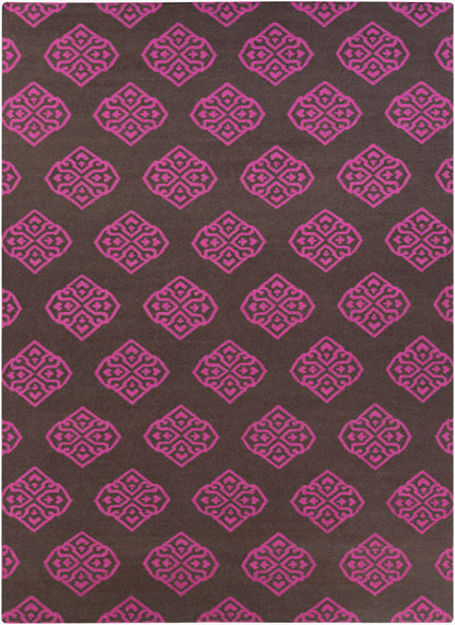Alfombra de lana hecha a mano Frontier FT-365 de 8' x 11'