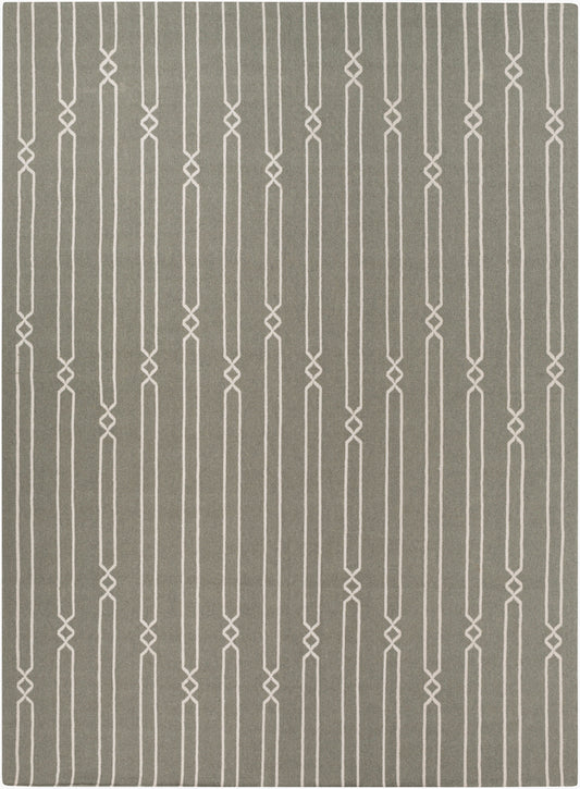 Alfombra de lana hecha a mano Frontier FT-367 de 8' x 11'