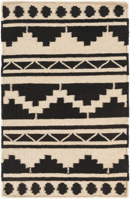 Alfombra decorativa de lana hecha a mano Frontier FT-431 de 2' x 3'
