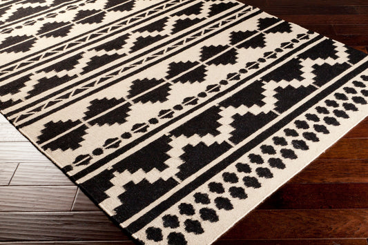 Alfombra decorativa de lana hecha a mano Frontier FT-431 de 2' x 3'