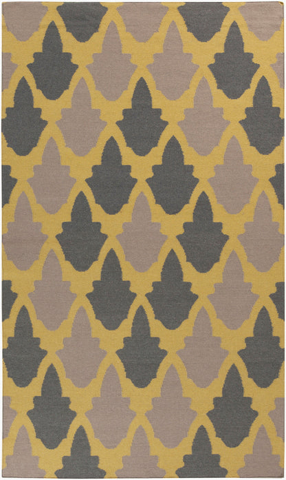 Alfombra decorativa de lana hecha a mano Frontier FT-462 de 3' x 5'